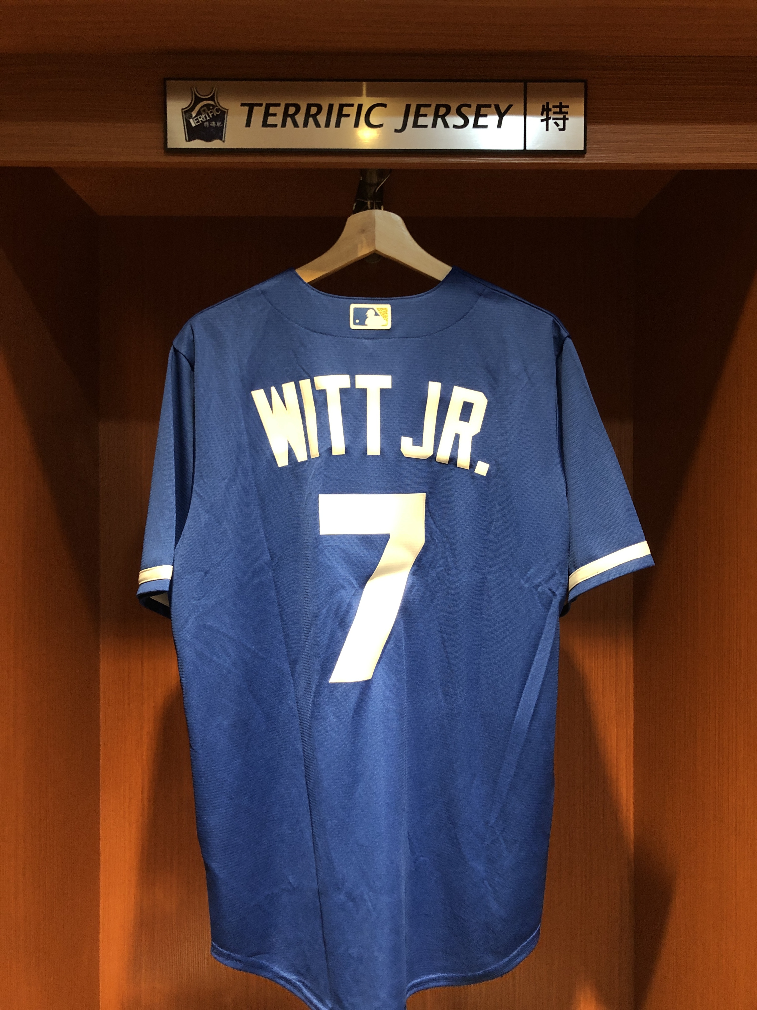 MLB球衣 Bobby Witt Jr. 堪薩斯市皇家藍 Nike Replica Player Name Jersey 球迷版 熱轉印 全新