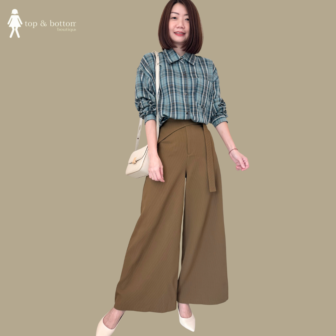 HIGH WAISTED CORDUROY WIDE LEG PANT