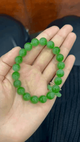 925733 和田玉蘋果綠手串 (10mm直徑)