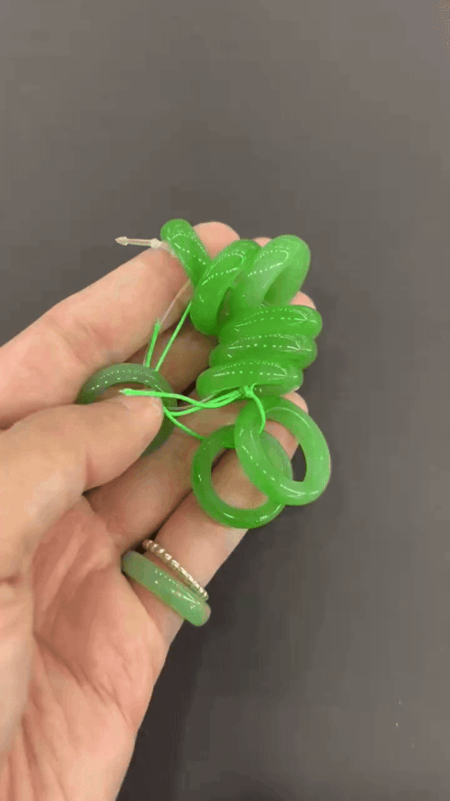 925734 和田玉碧玉蘋果綠戒圈指環