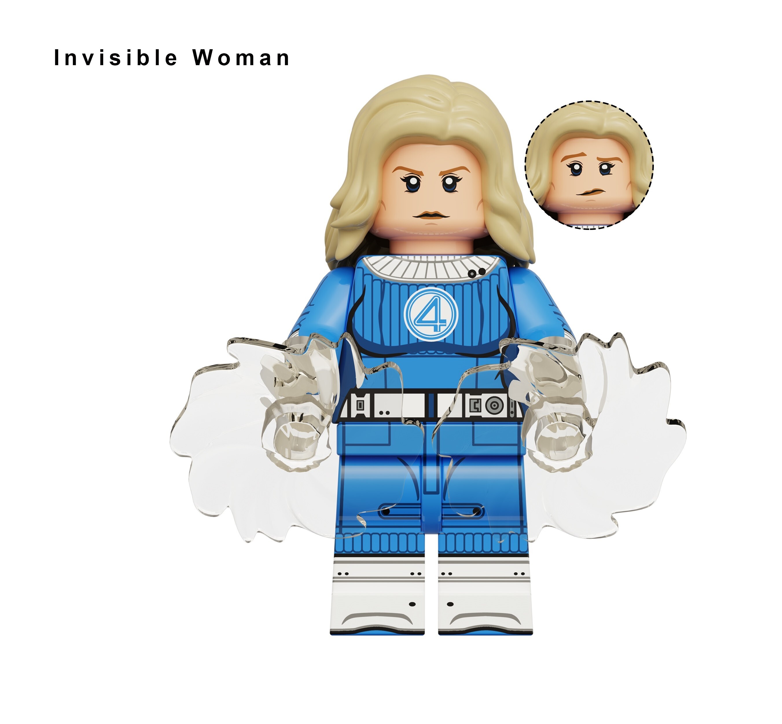 The Fantastic Four Invisible Woman Minifigures Minifigs Fit Lego LDK847 K2309