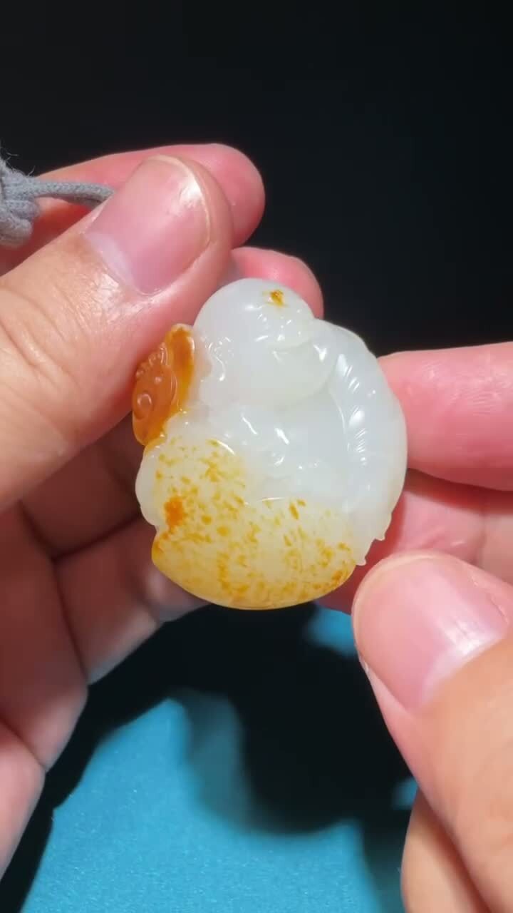 和田玉籽料彌勒,天然和田玉軟玉