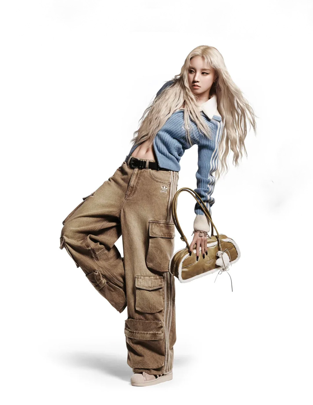 ADIDAS ORIGINALS TEAM FULLZIP 針織 雙拉鍊 立領外套 宋雨琦同款 奶油寶寶藍 KF0719 奶油黑 KF0718 / 預購