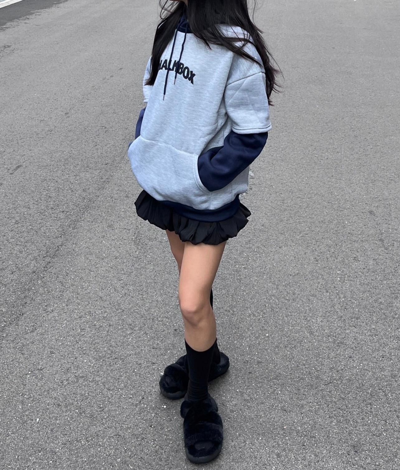 【預購】JN1004108 fiere 撞色有帽上衣