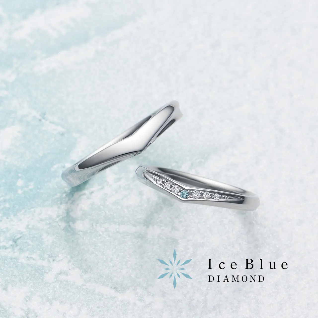 Ice Blue - Winter Morning(Pt950) 結婚戒指
