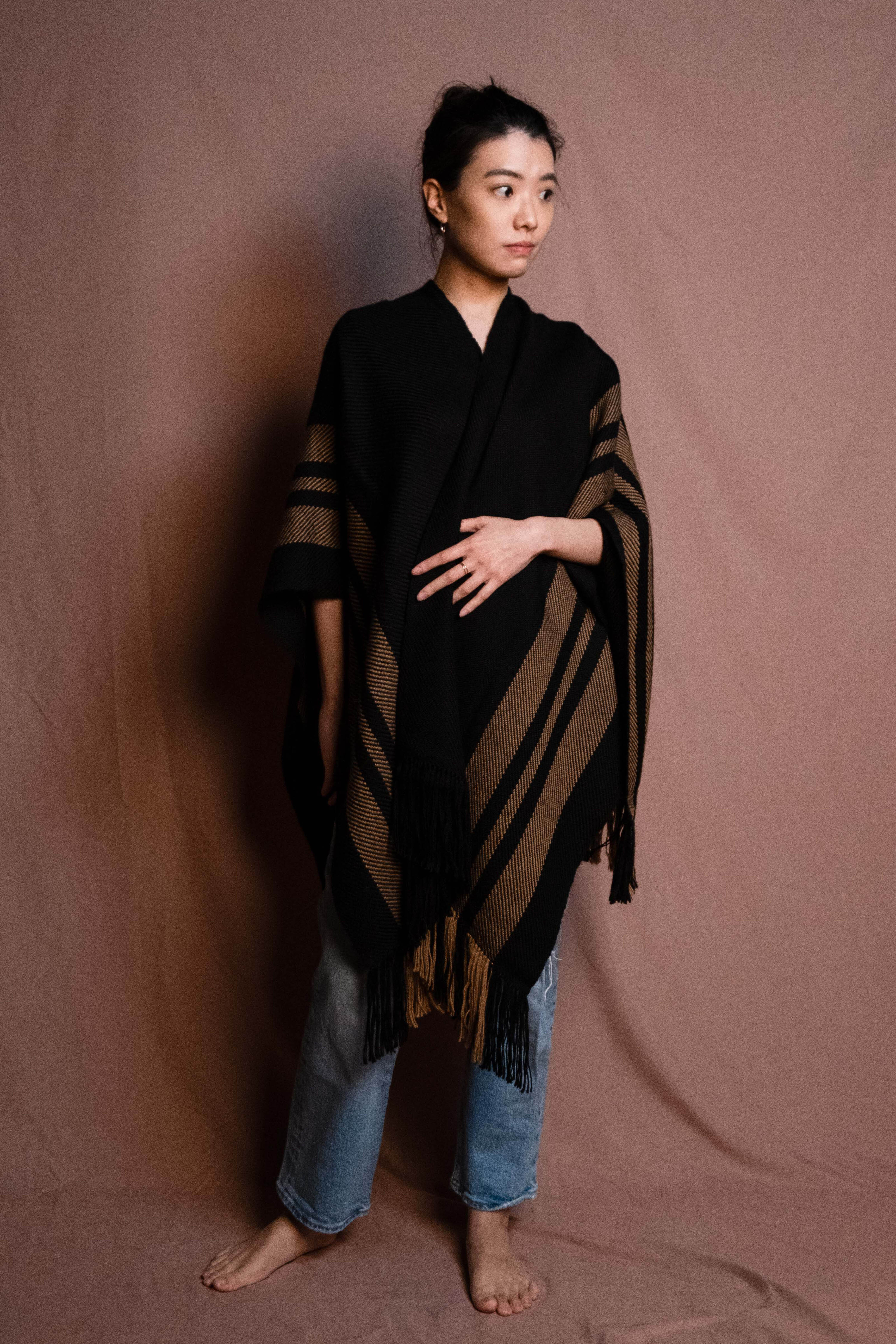 【限量】安地斯羊駝斗篷｜聖木｜秘魯