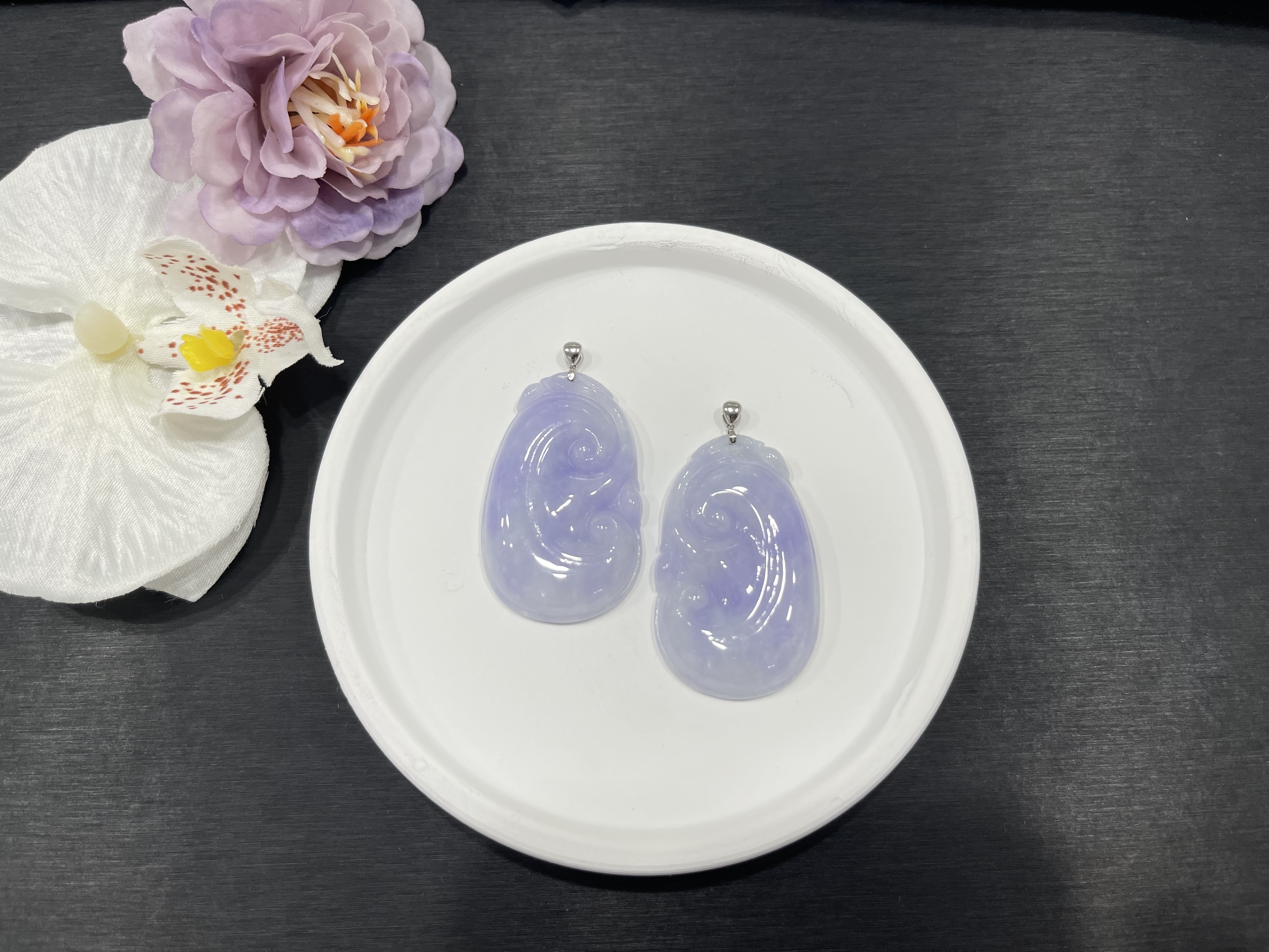 【直播】LL100526 緬甸A貨翡翠18k激罕滿紫如意 (SJ1120)