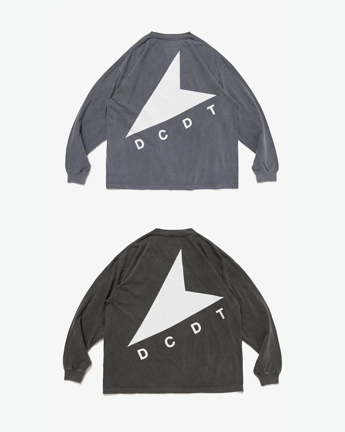 [Instock] DESCENDANT FW25 CETUS ORGANIC COTTON LS PIGMENT DYE | BLACK / NAVY