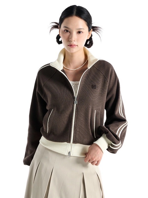 【預購】FILA 立領 針織短版外套 3色 FS253FT01F001