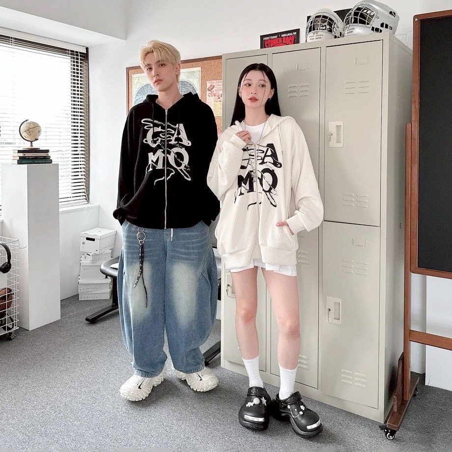 CAMO 個性水墨塗鴉連帽外套