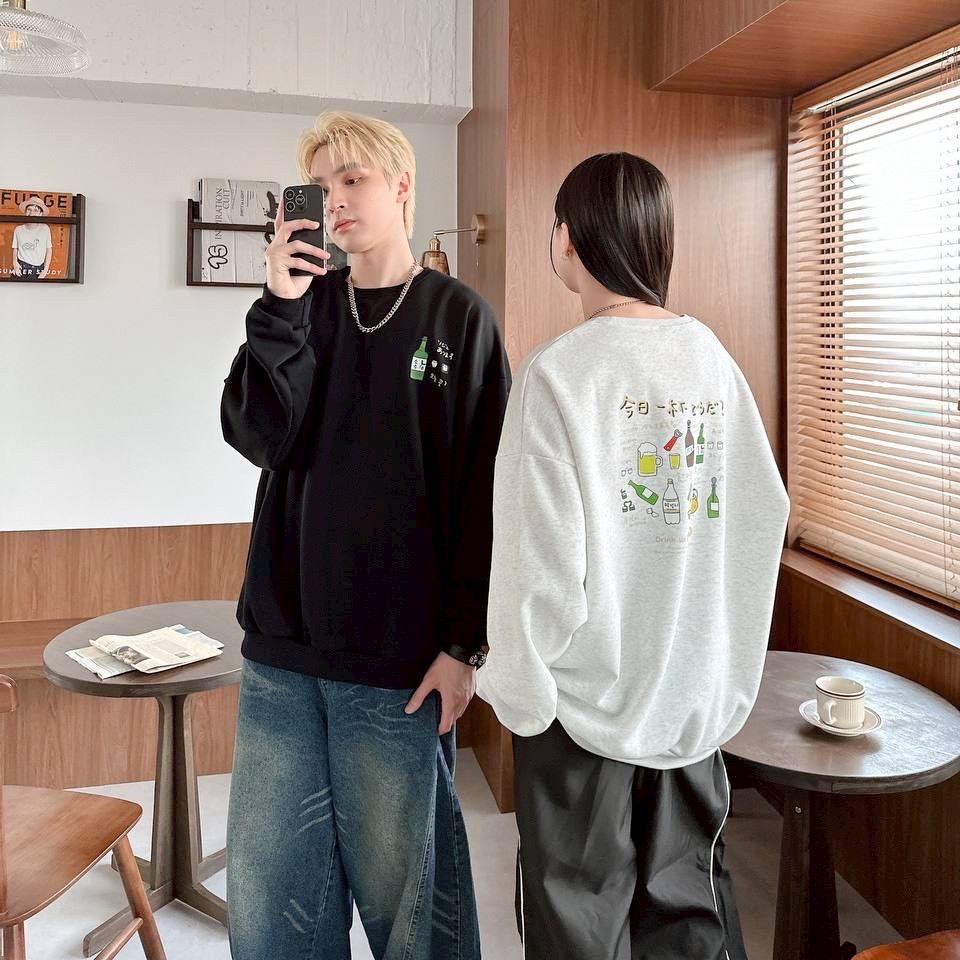 韓國Street酒標Logo 大學T