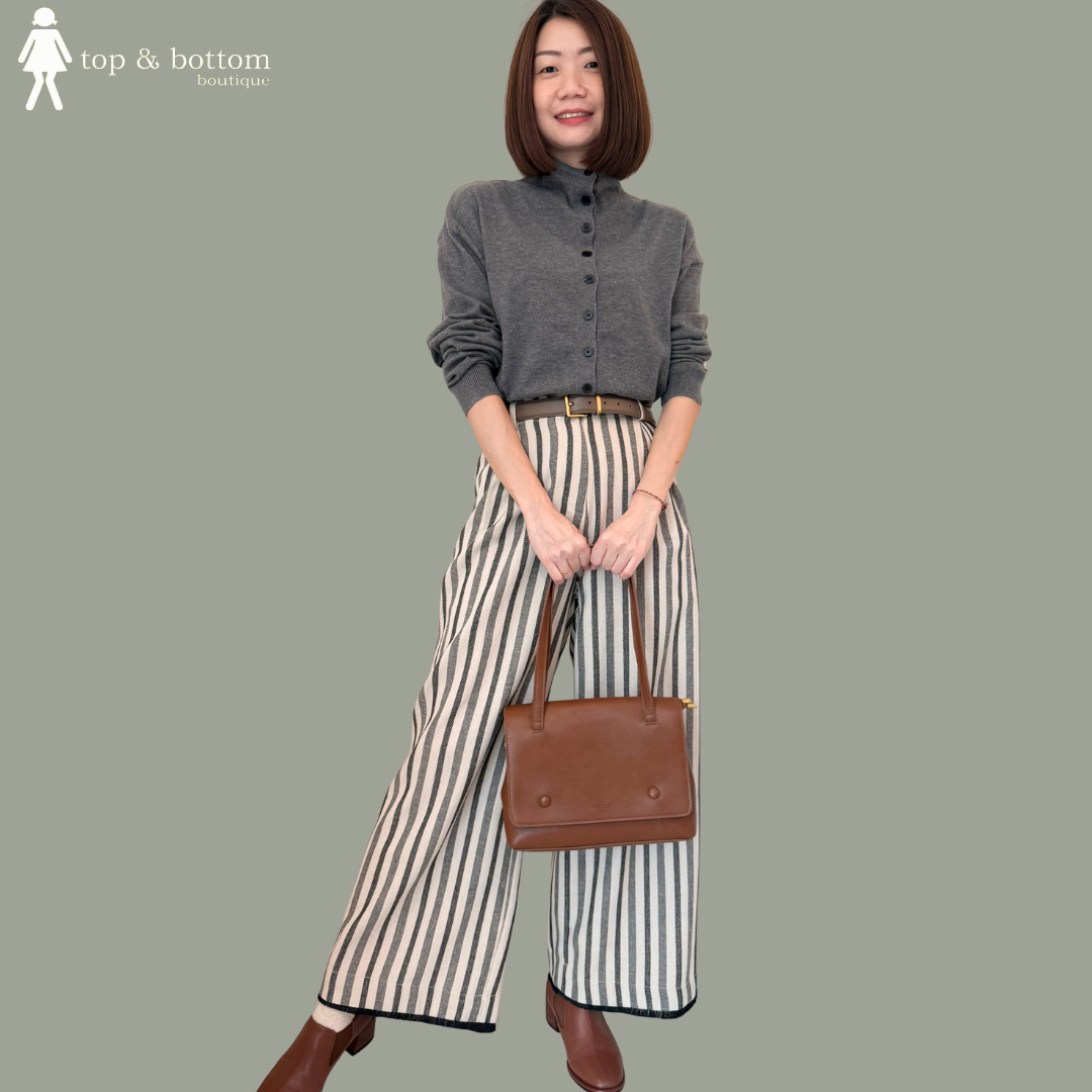 LINEN STRIPED VEST & PANT SET SUIT