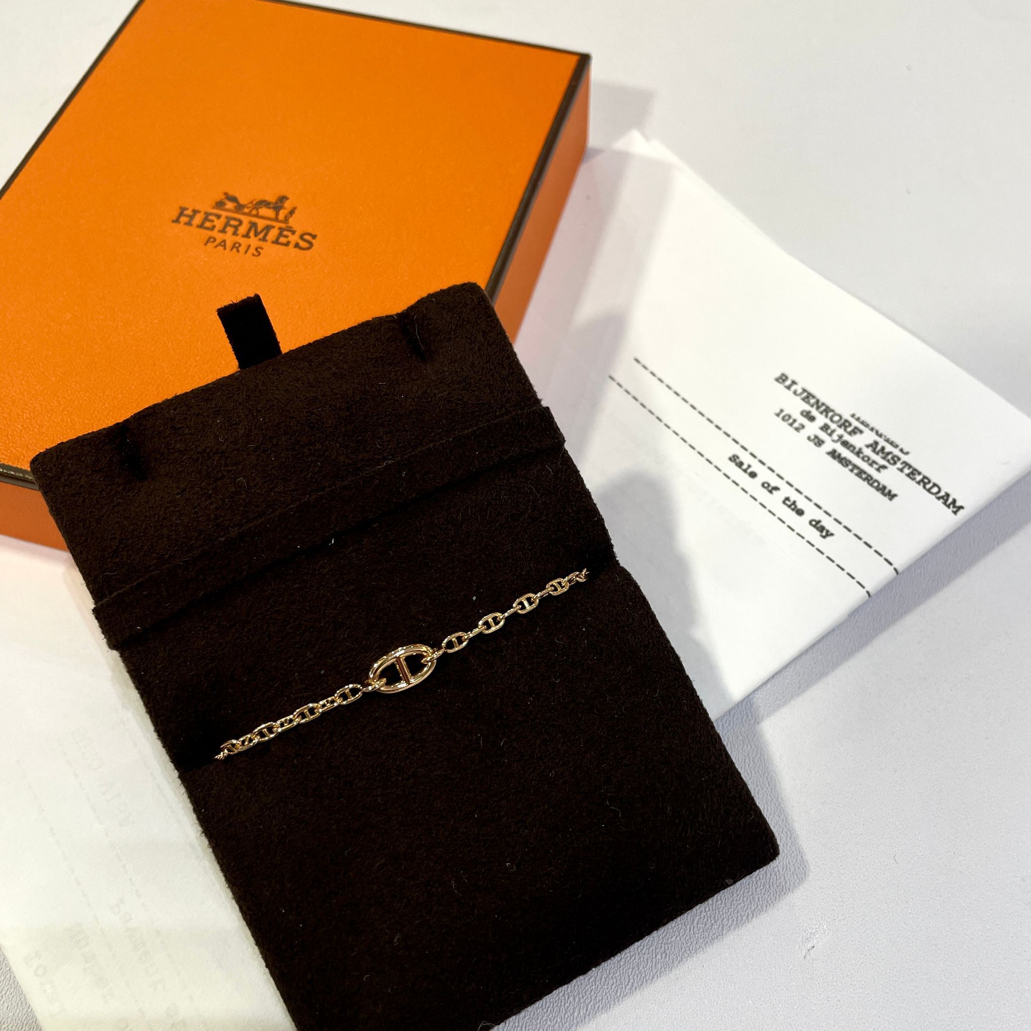 全新HERMES豬鼻手鍊ST碼 H119450B 18K玫瑰金 farandole bracelet #BRAND NEW #香榭站正品