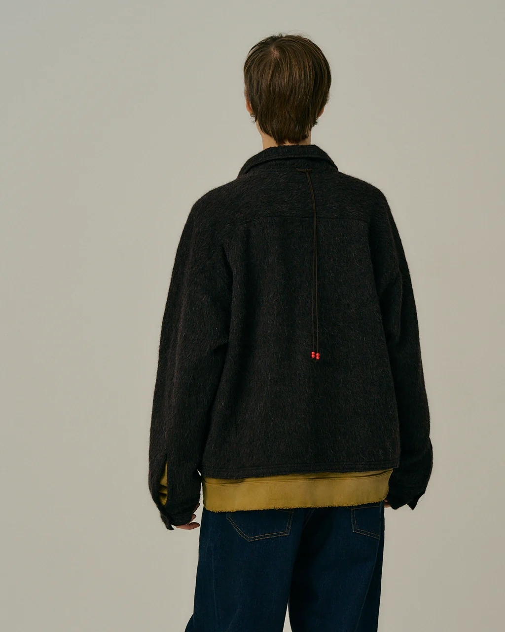 HABIT SELECT - ANCELLM - SHAGGY ZIP UP SHIRT / 2COLORS