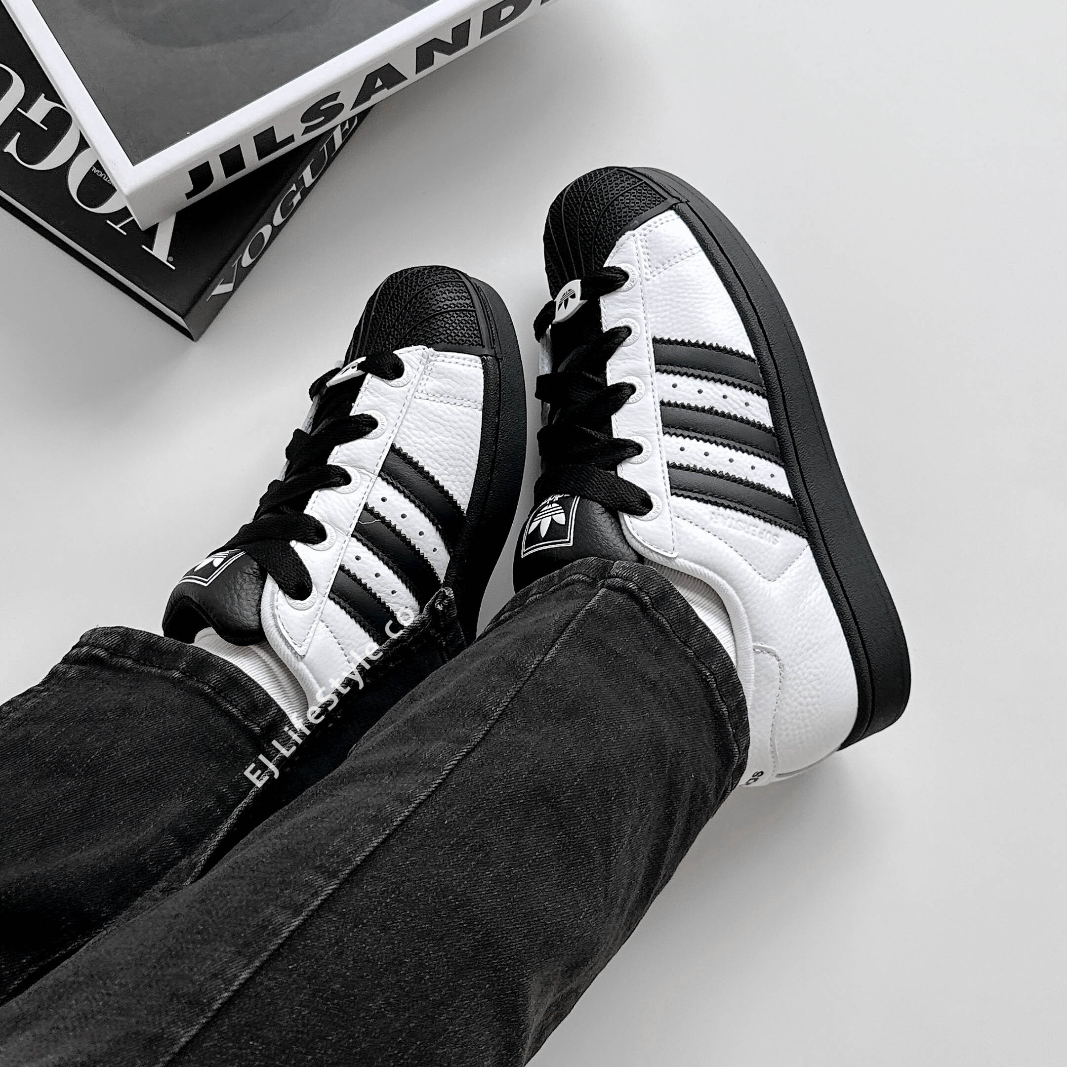 ADIDAS SUPERSTAR 2.0 貝殼頭 愛迪達 三葉草 黑頭 黑白 拼接 黑標 復古 男女鞋 JI0124 kk4473 / 調貨