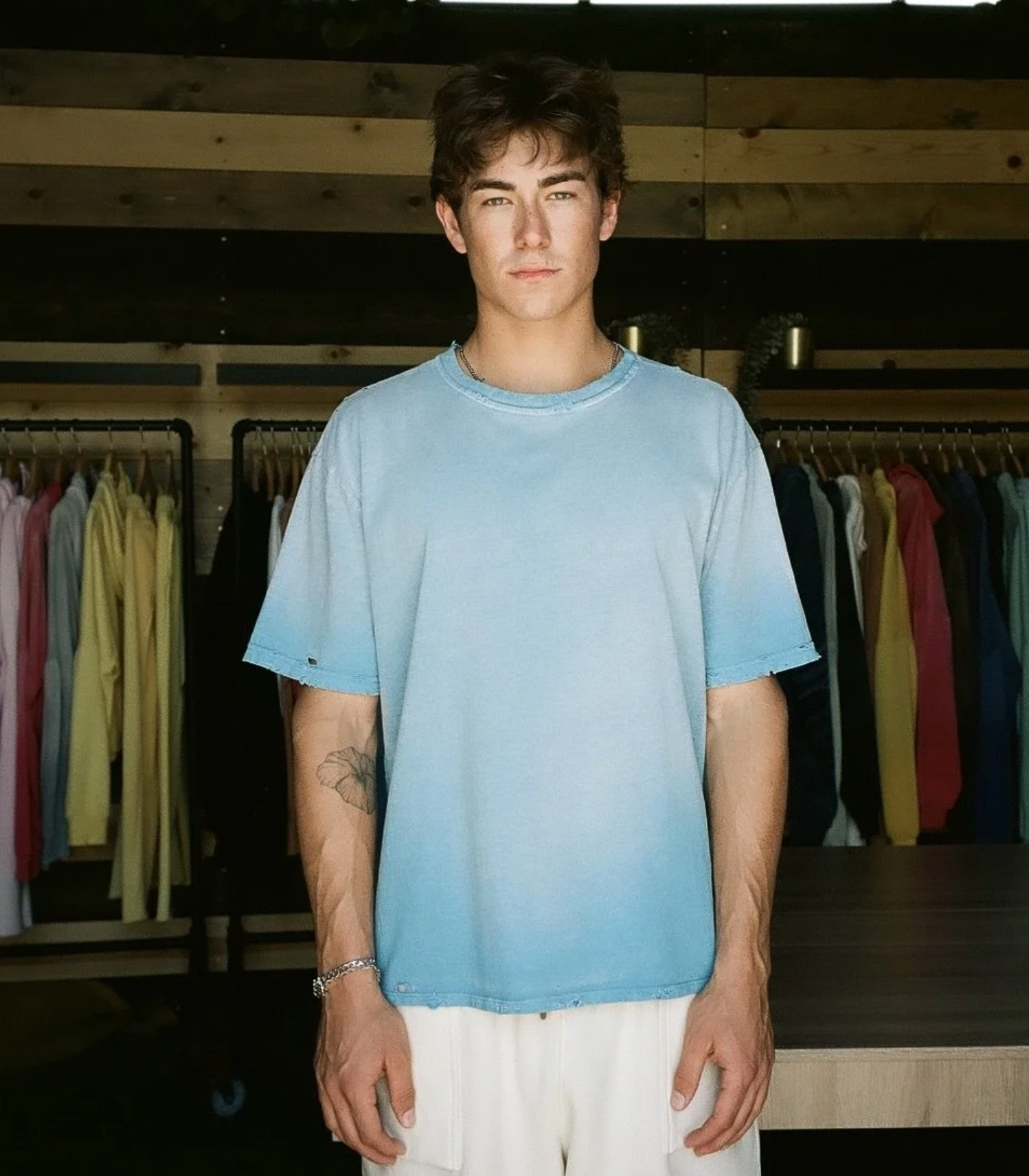 [Instock] MOOJIMOOJI OVERSIZE CROP T-SHIRTS | POWDER BLUE