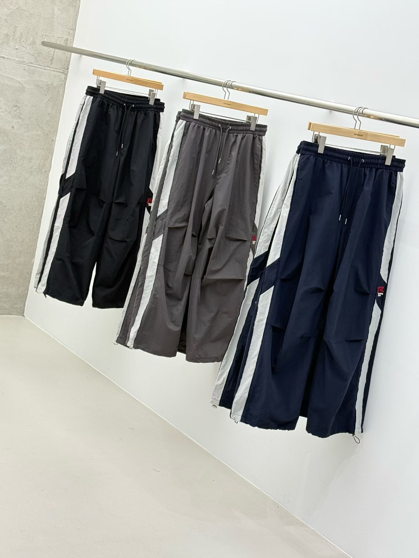 拼色可束腳工裝鬆身褲 ANSWER-008P