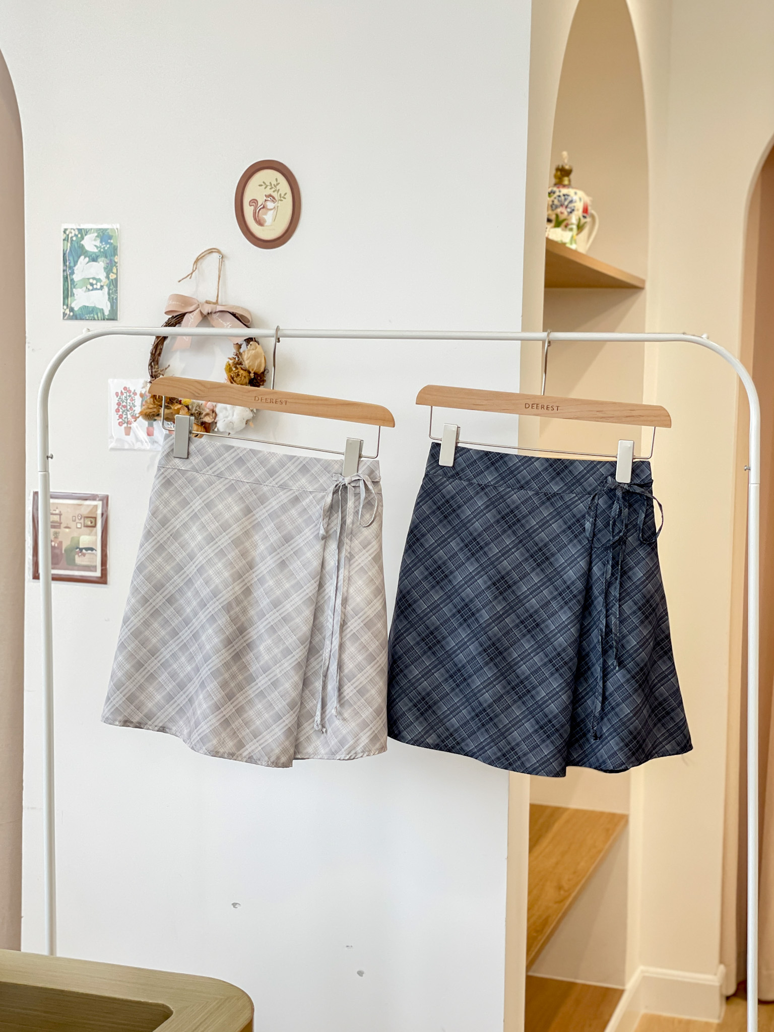 SK575 Orphic Checkered Mini Skirt