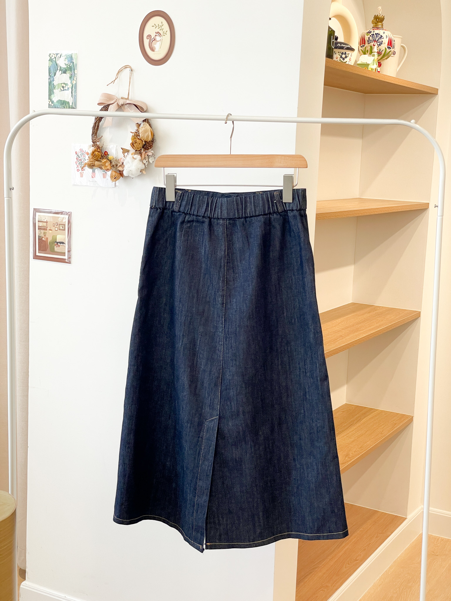 SK578 Classy Denim Long Skirt