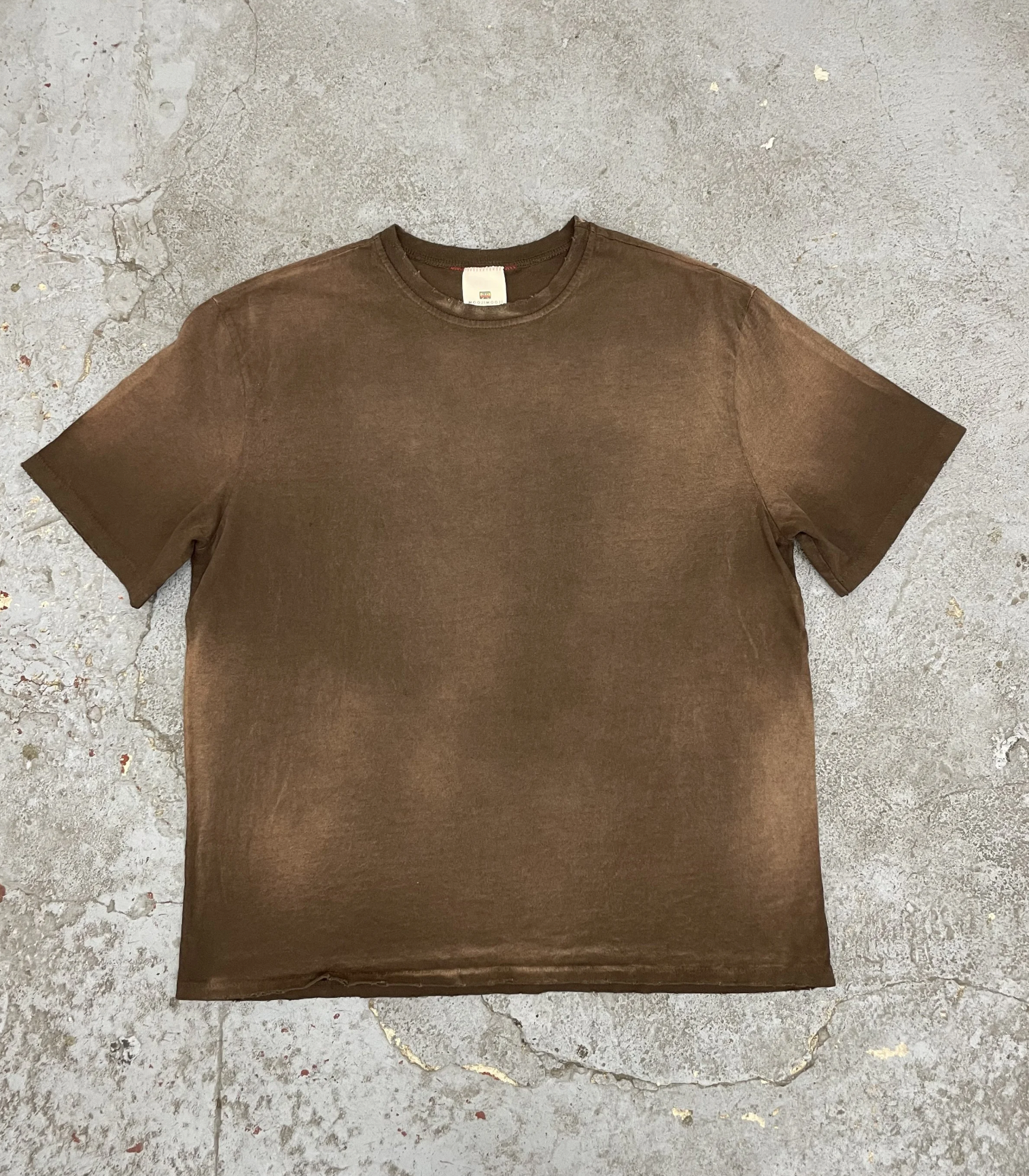 [Instock] MOOJIMOOJI OVERSIZE CROP T-SHIRTS | AGED BROWN