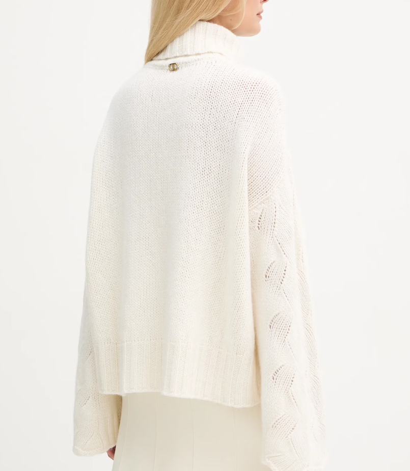 1TS1008-007 TWINSET Sweater White #252TT3424 (C-BO-E)