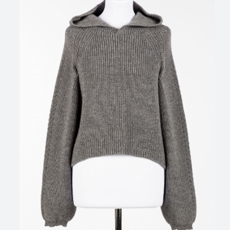 1TS1008-025 TWINSET Long Sleeve Knit Grey #252TT3540 (C-BO-E)