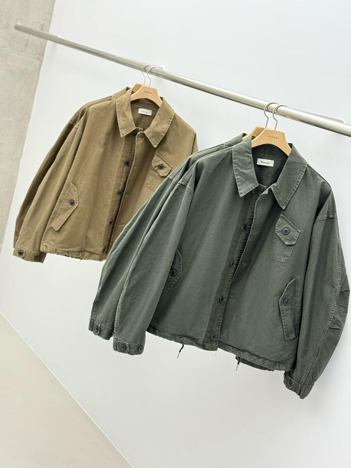 洗水反領開胸外套 ANSWER-013JK