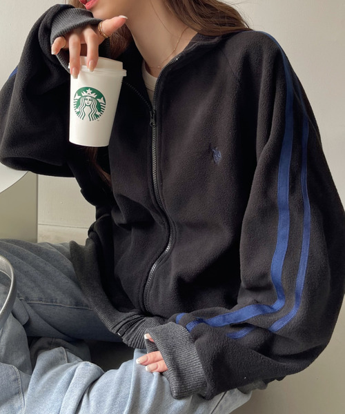 日本🇯🇵連線 U.S. POLO ASSN. 羊毛羔刺繡拉鍊運動外套 刺繡 外套 立領 抓絨材質 長袖 情侶外套 3色(任買兩件711免運)/預購