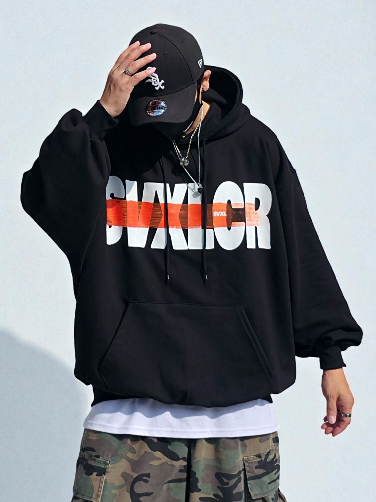 OverSize英文字連帽衛衣 SVXL-091T