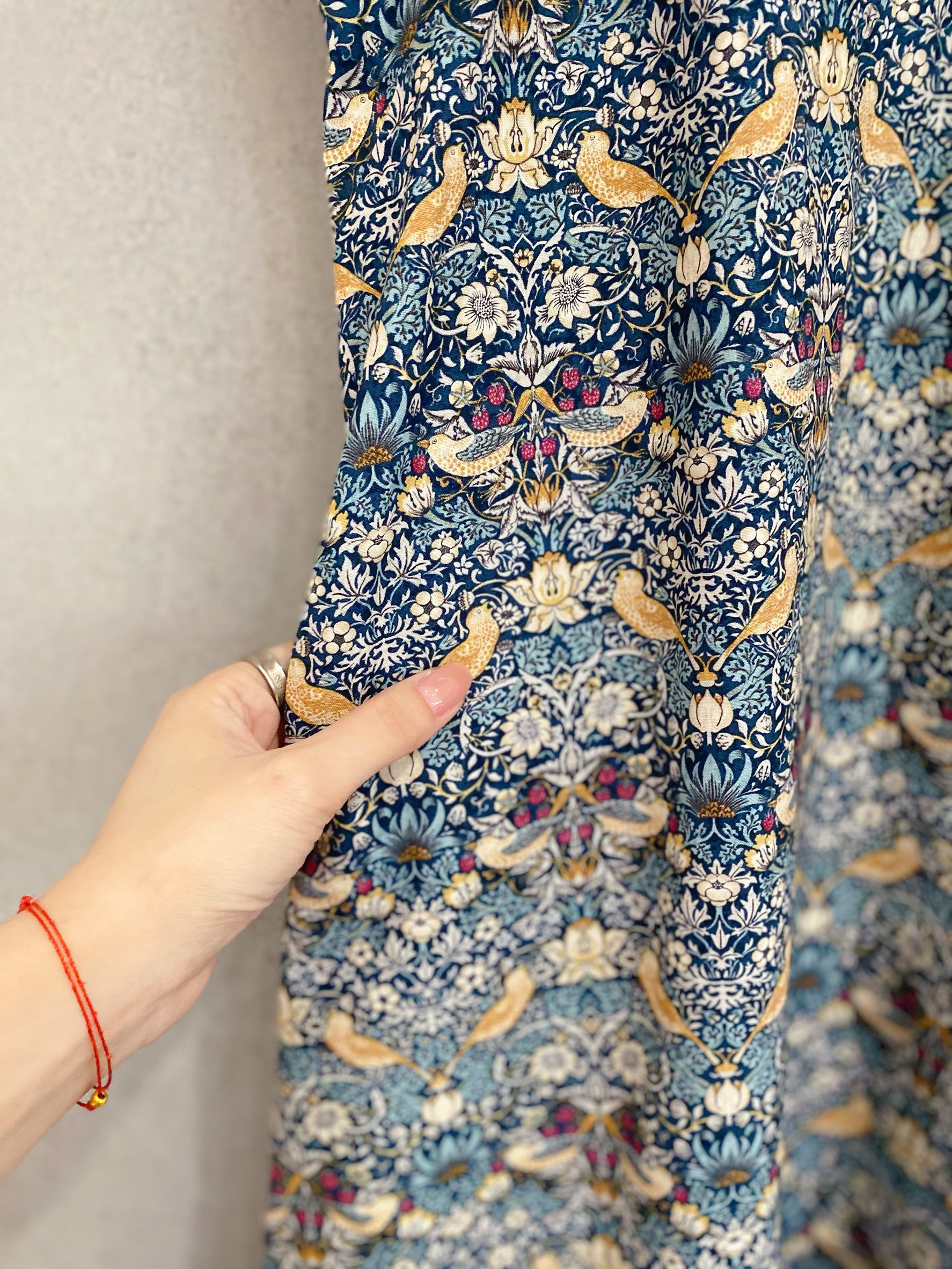 藍草莓小偷 媽咪雙側開衩長洋裝