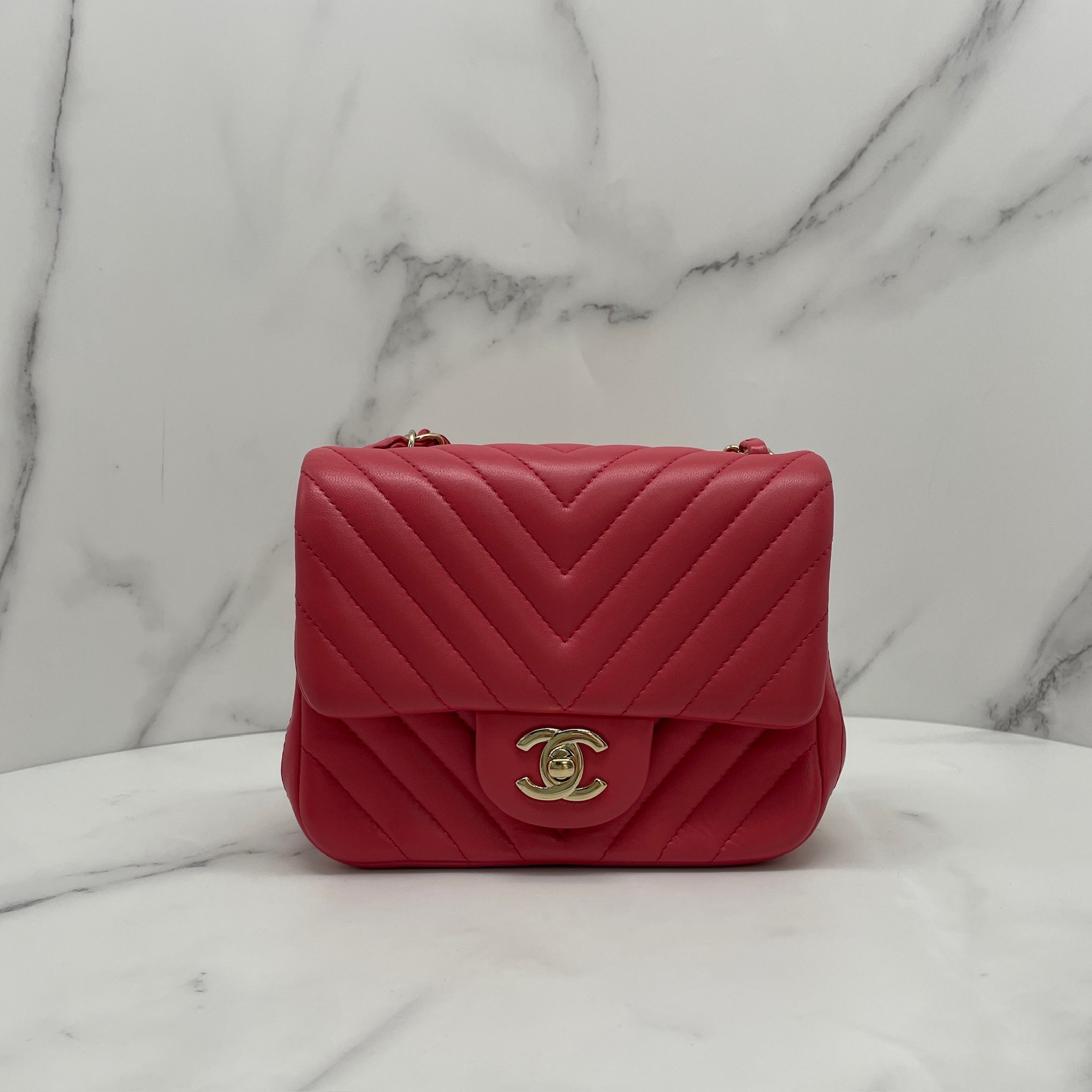 Chanel mini 17cm（Pink/V紋）