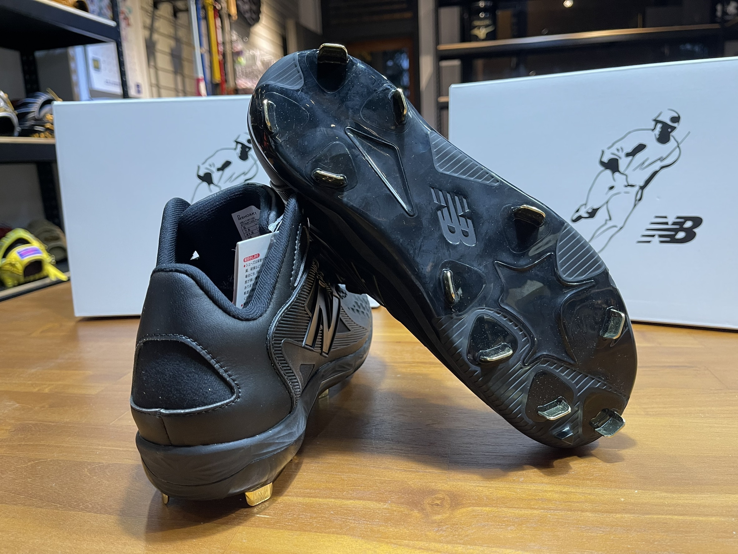 日本進口NEW BALANCE Ohtani v1 MSHO 大谷翔平棒球釘鞋AK1 黑色