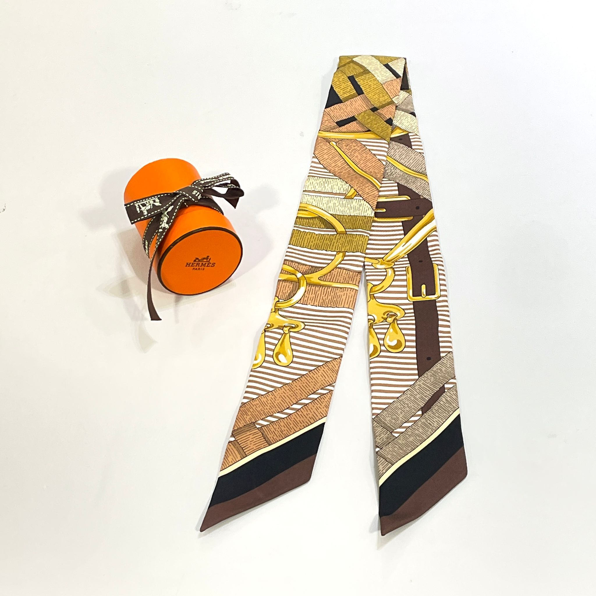 全新HERMES TWILLY H063419S 黃色/棕色/米色 #BRAND NEW #香榭站正品