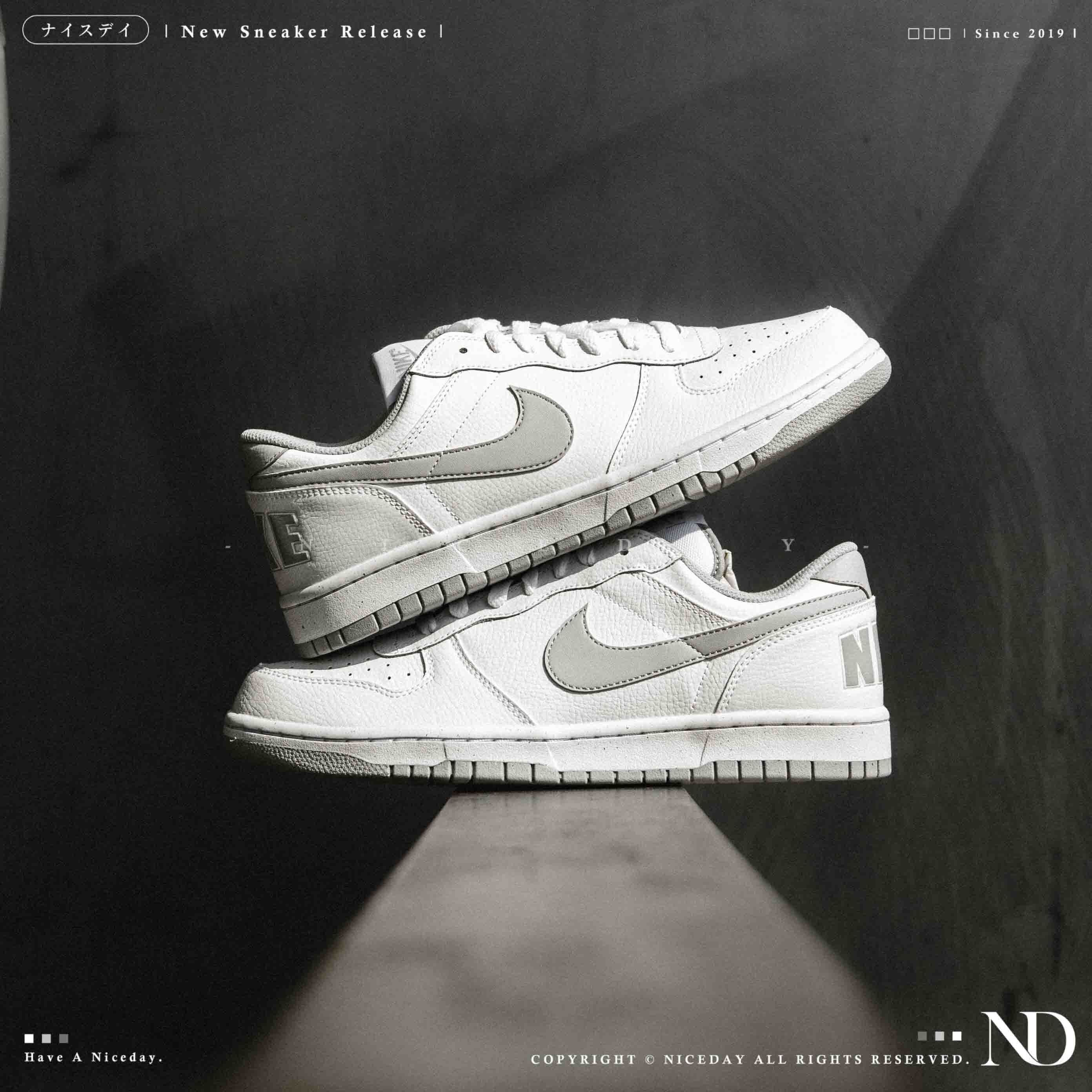 NICEDAY 現貨 Nike Big Low 大 板鞋 白灰 灰白 白 板鞋 男鞋 355152-106