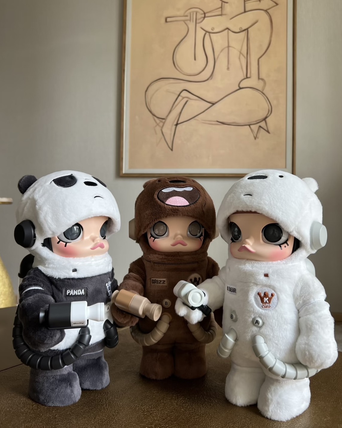 POPMART 泡泡瑪特 MEGA SPACE MOLLY × 咱們裸熊 We Bare Bears 盲盒 公仔 400%