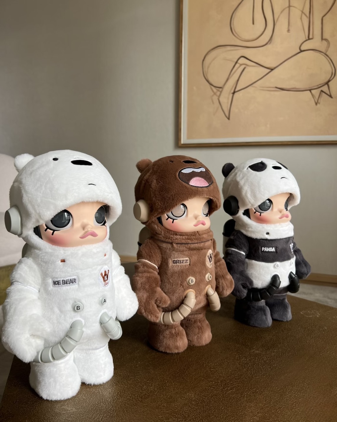 POPMART 泡泡瑪特 MEGA SPACE MOLLY × 咱們裸熊 We Bare Bears 盲盒 公仔 400%