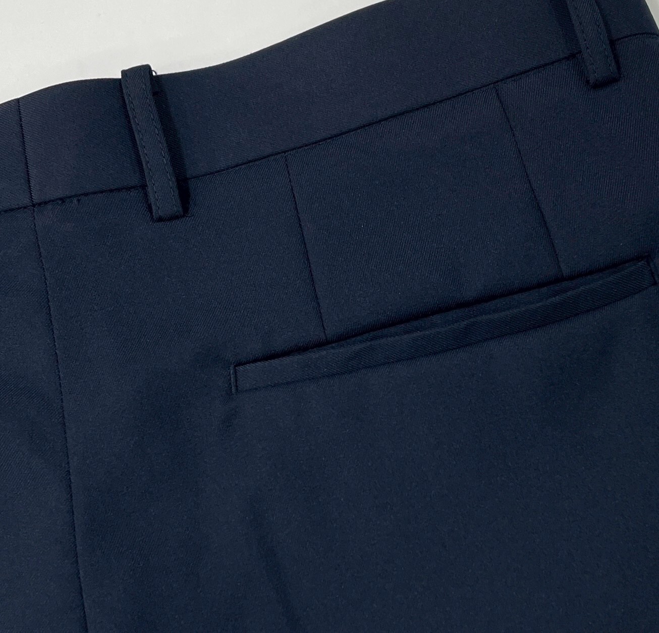 經典時尚黑色彈性修身西裝褲08