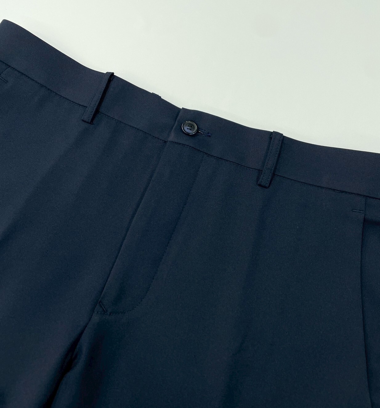 經典時尚黑色彈性修身西裝褲06