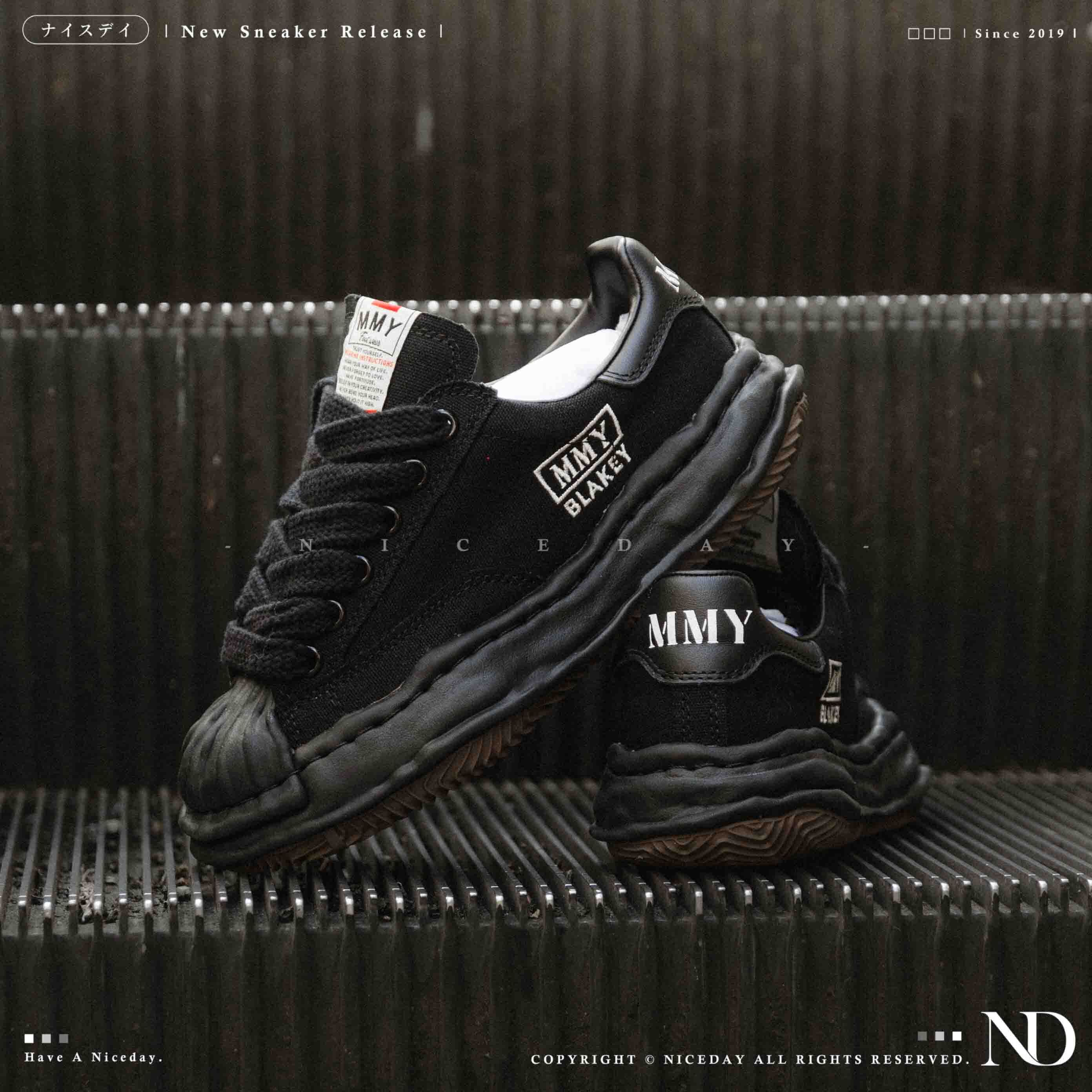NICEDAY 代購 Maison Mihara Yasuhiro MMY 黑色 溶解鞋 硫化 黑魂 黑金 A08FW735