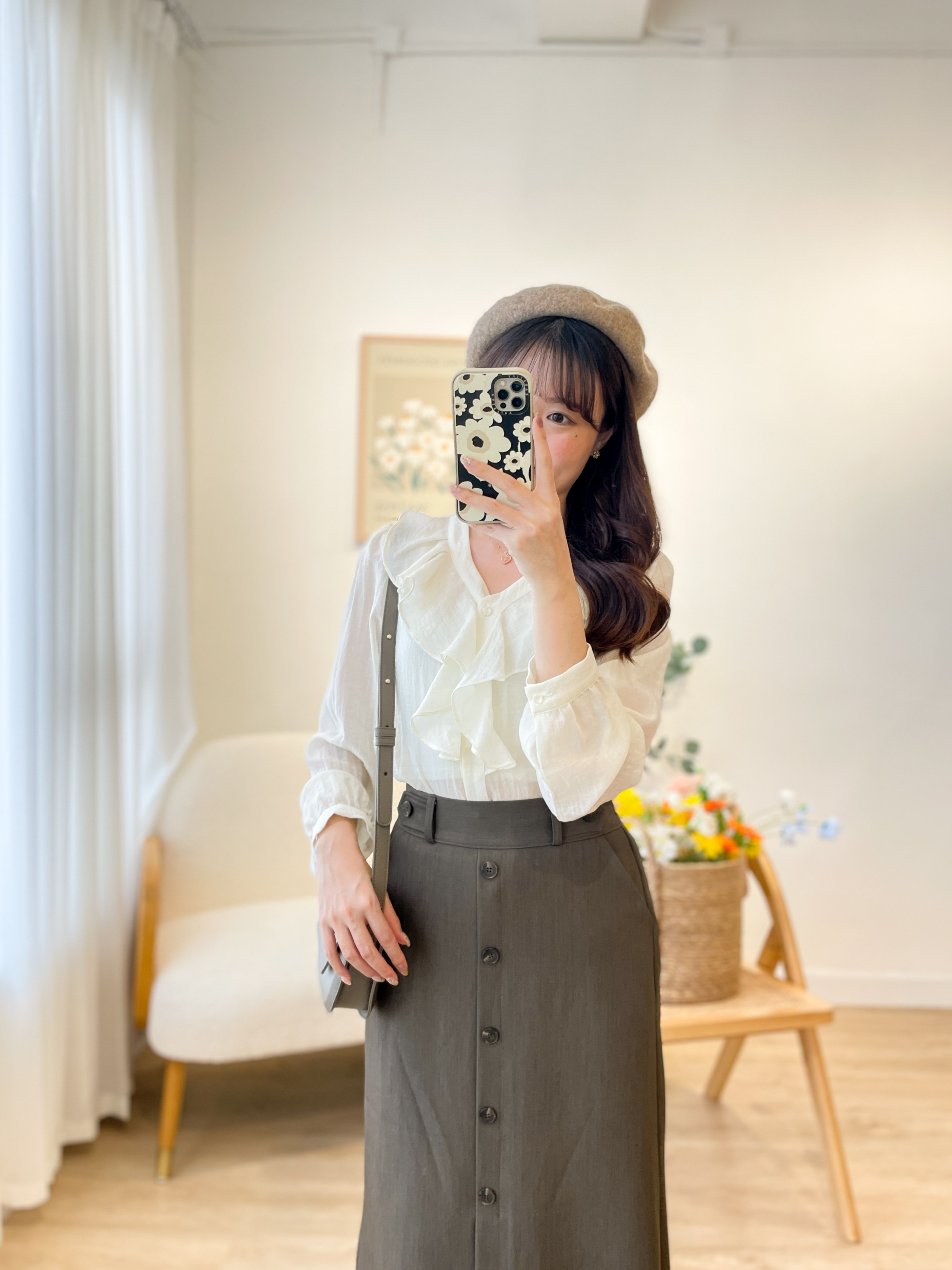 T1386 Strawberry Cake Ruffles Blouse