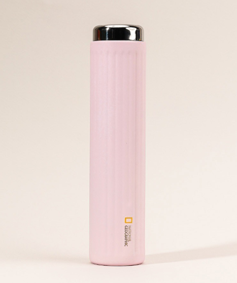 韓版 National Geographic  EX-SLIM 極細雙層不鏽鋼隨行杯 |粉紫色 180ml（便攜保溫保冷）