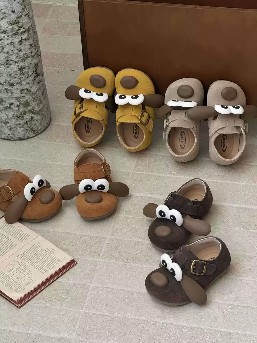 四色立體狗狗勃肯鞋