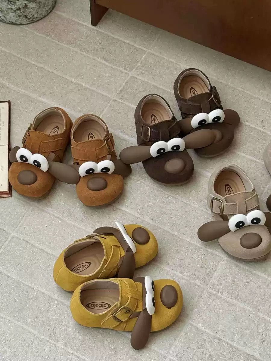 四色立體狗狗勃肯鞋