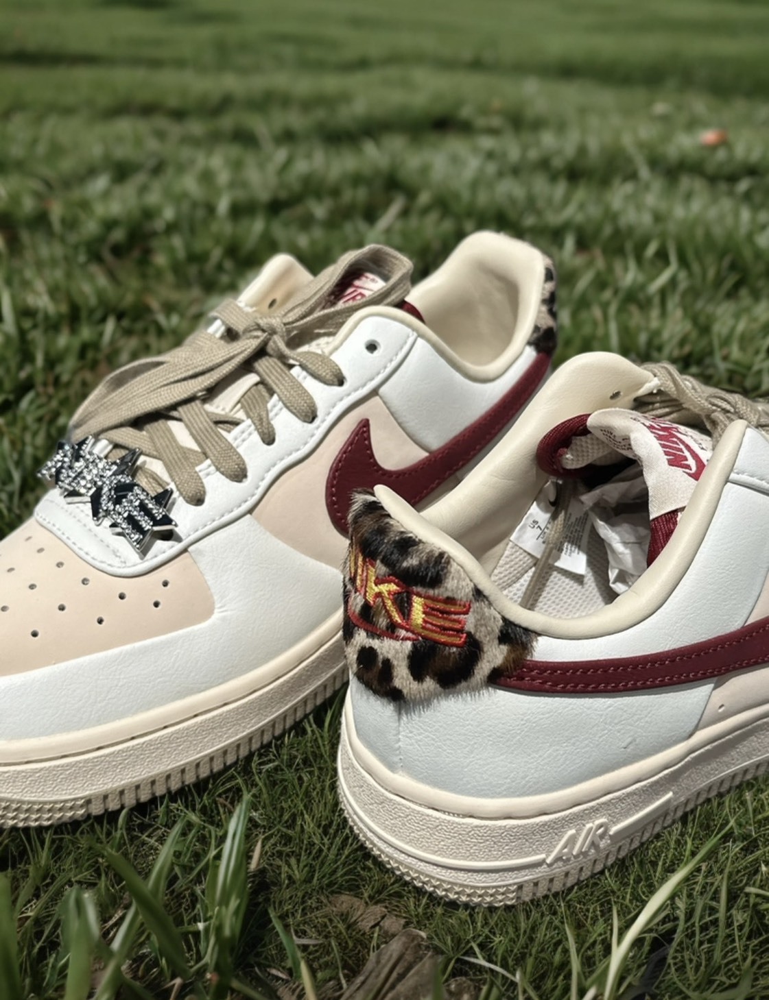 Nike Air Force 1 男女同款 豹紋 粉白紅 IM7510262