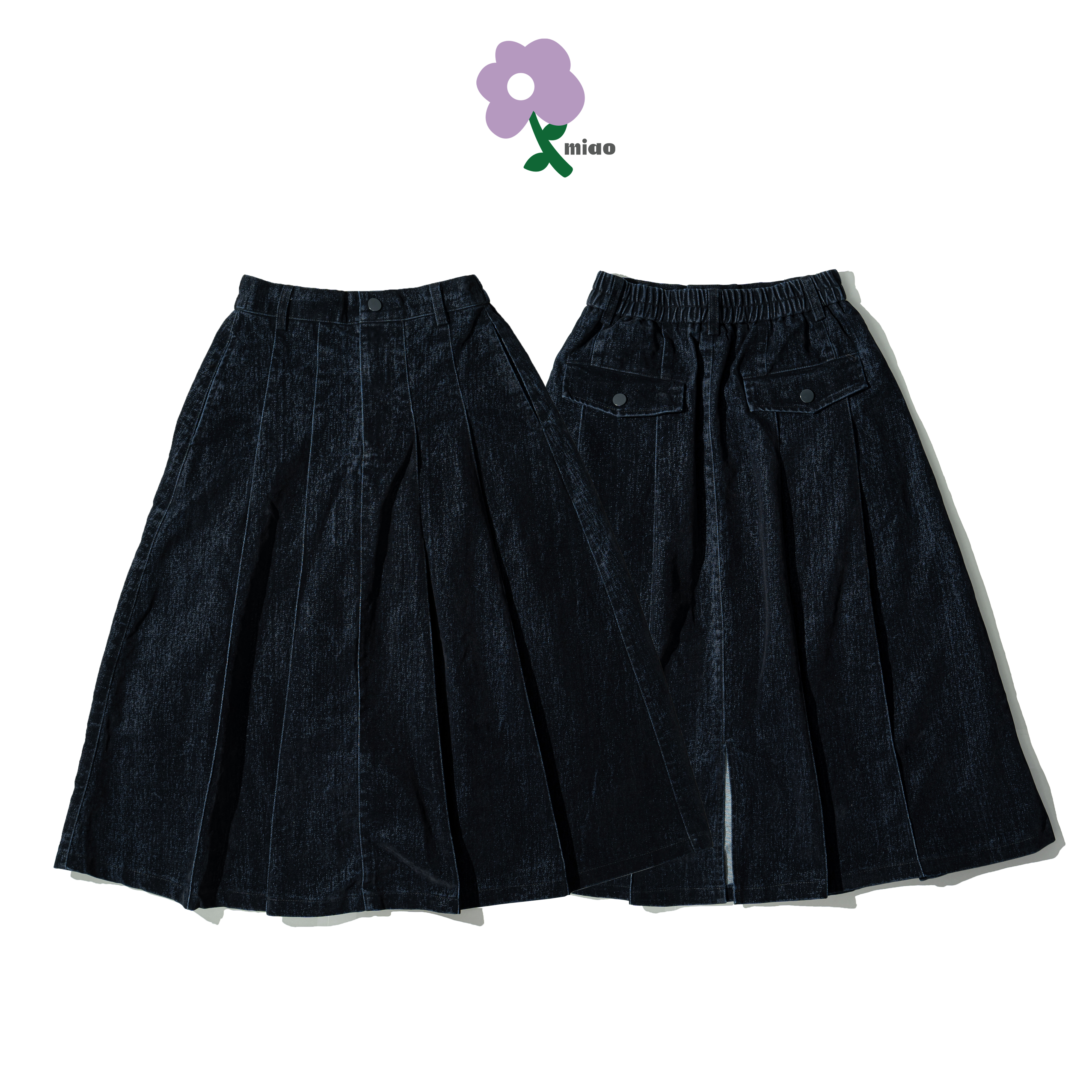 AGILITY MIAO Washed Denim Skirts 水洗 植絨 牛仔長裙 [M-SK10]