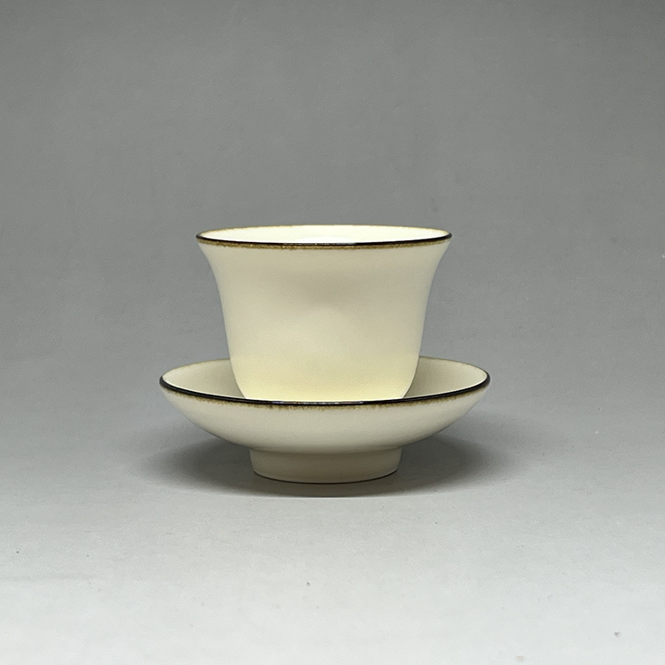 茶香自在】曉芳窯蔡曉芳大師定白鐵口品茗杯對杯組