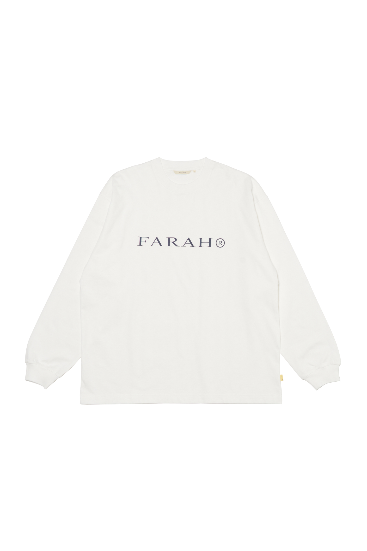 FARAH PRINTED LOGO L/S TEE “OG LOGO” (3COL)