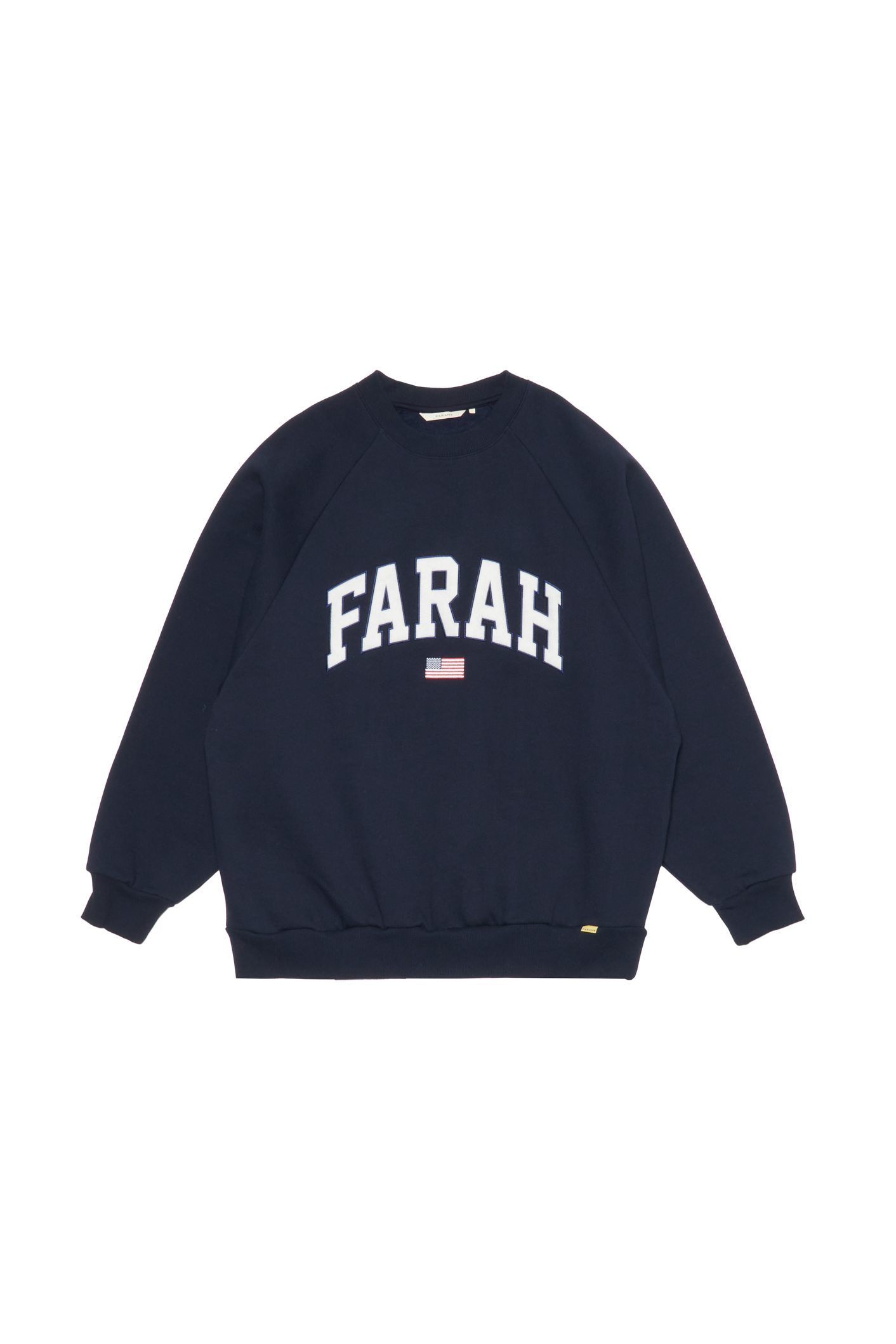 FARAH EMBROIDERED PATCH LOGO SWEATSHIRT “COLLEGE LOGO” (3COL)