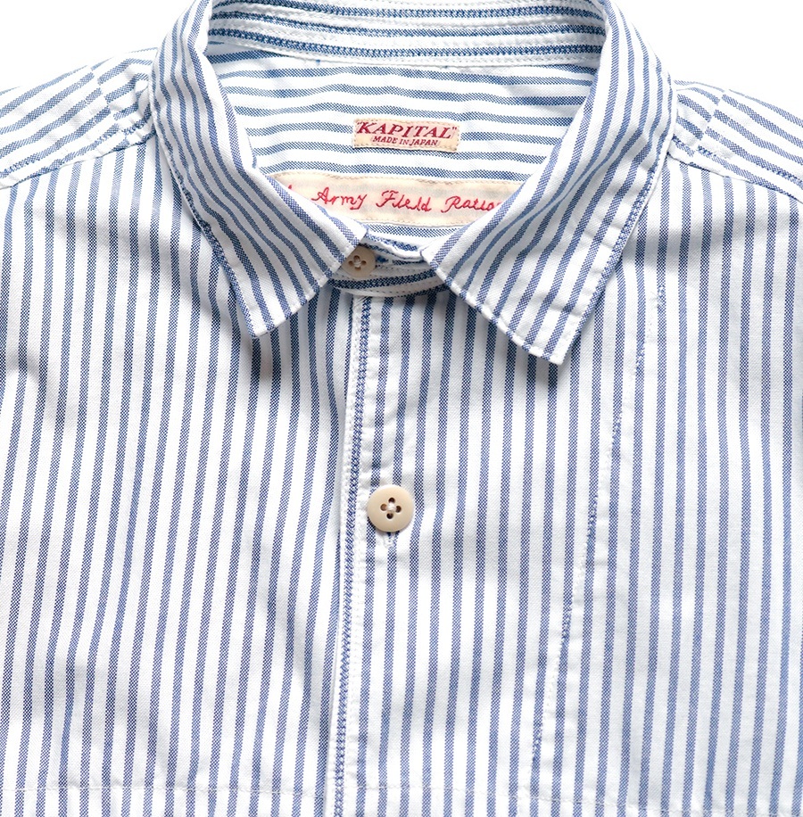 10/4 RE-STOCK: KAPITAL OX STRIPE ANORAK SHIRT L/S - PRE ORDER ITEM (預訂中)