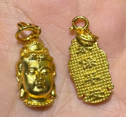 251004 - C21 觀音娘娘999真金電鍍懶人扣吊咀1粒